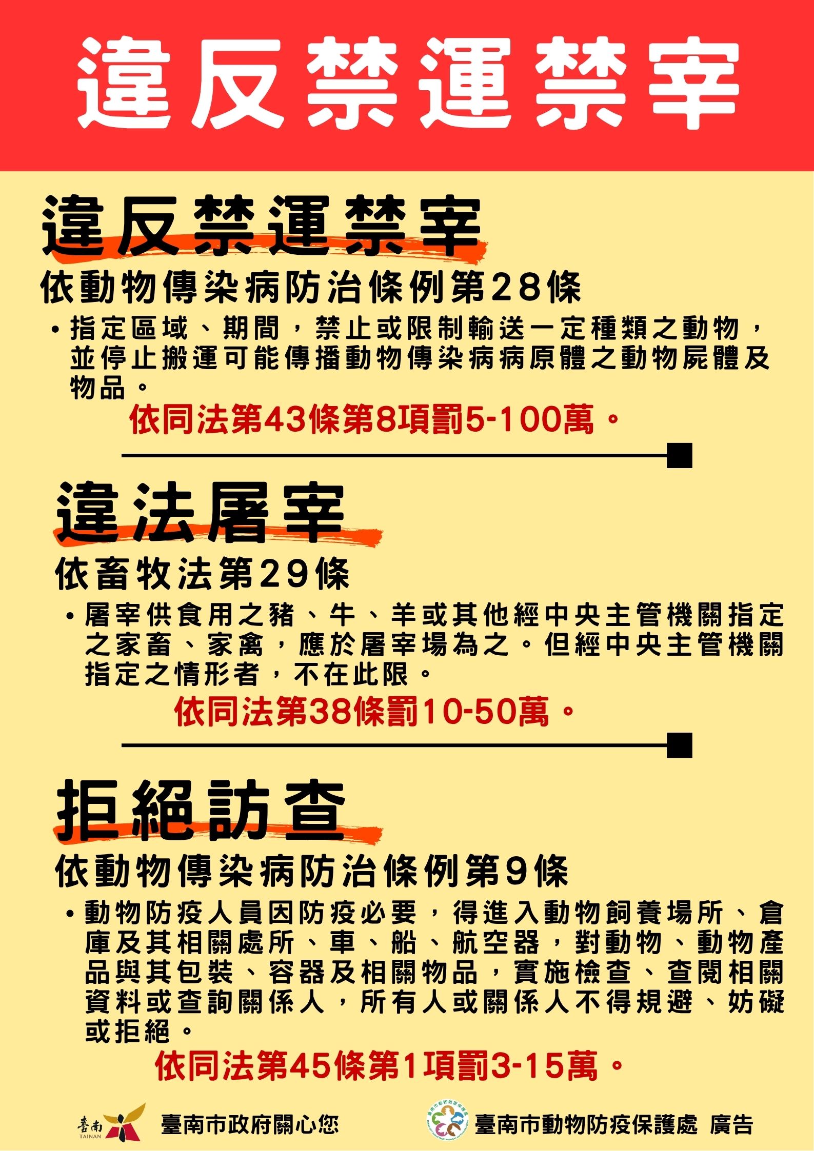 臺南市政府即時攔截有疑慮的豬肉原料， 全面強化食安稽查與防疫措施